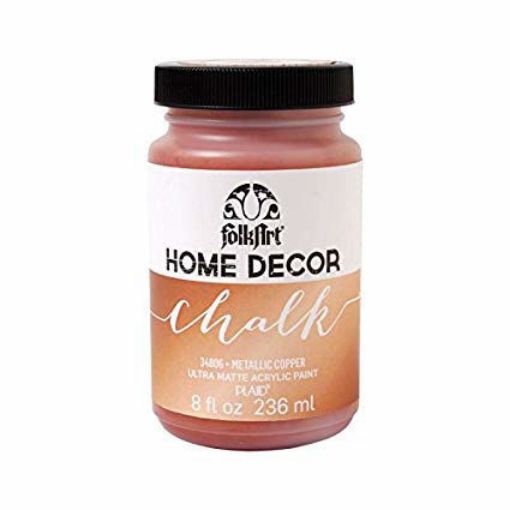 Imagen de Home Decor Chalk  Metallic acrilica ultra mate tizada "FOLK ART" *8oz. color 34806 Copper Cobre