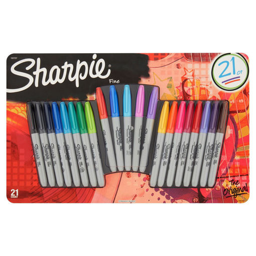 Imagen de Marcadores permanentes SHARPIE The Original set de 21 colores diferentes de punta fina