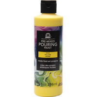 Pouring Paint medio premezclado acrilico FOLKART *8oz 236ml. color 7215 Yellow Amarillo