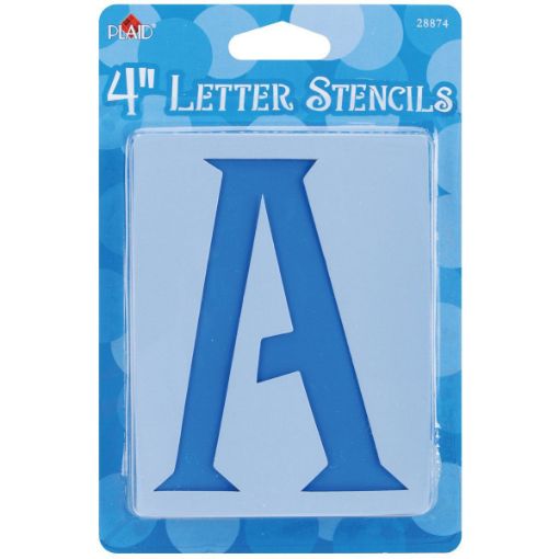 Imagen de Set de 48 stenciles de letras Genie FOLKART Value Pack Genie Font Letter de 4" 10.16cms.