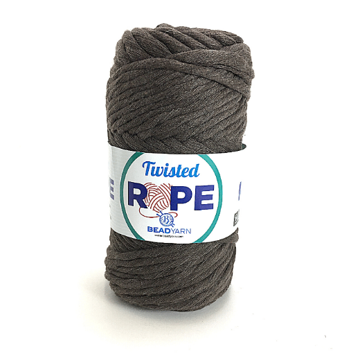 Imagen de Cordón grueso para macrame Twisted Bead Yarn en madeja de *250gr=70mts color marrón oscuro