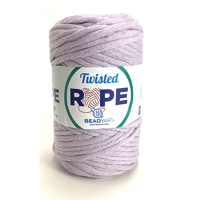 Cordón grueso para macramé Twisted Bead Yarn en madeja de *250gr=70mts color lila claro