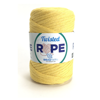 Cordón grueso para macramé Twisted Bead Yarn en madeja de *250gr=70mts color amarillo