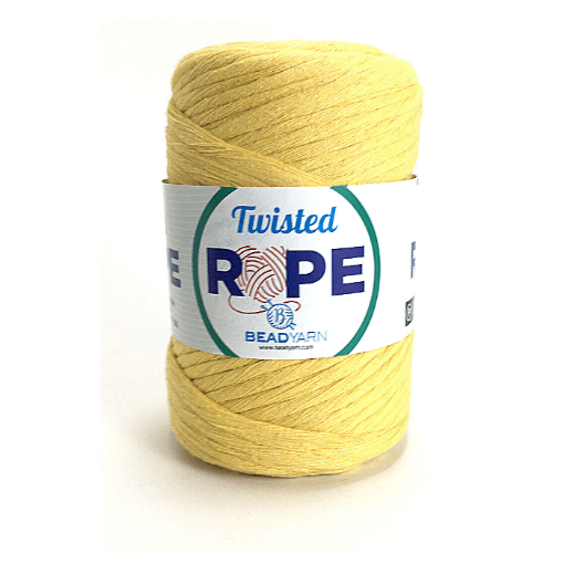 Imagen de Cordón grueso para macramé Twisted Bead Yarn en madeja de *250gr=70mts color amarillo