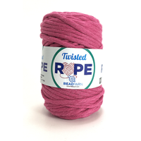 Cordón grueso para macramé Twisted Bead Yarn en madeja de *250gr=70mts color fucsia