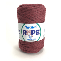 Cordón grueso para macramé Twisted Bead Yarn en madeja de *250gr=70mts color bordeaux