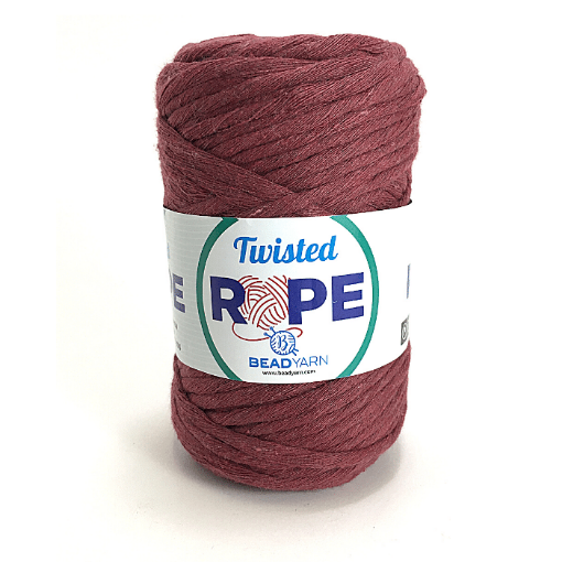 Imagen de Cordón grueso para macramé Twisted Bead Yarn en madeja de *250gr=70mts color bordeaux