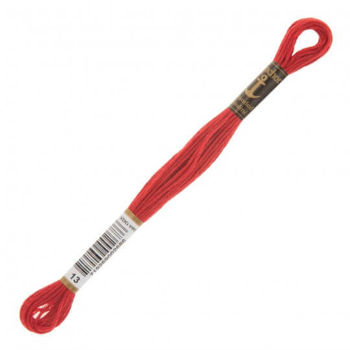 Imagen de Hilo de bordar 100% algodón Mouline ANCHOR 8mts. color 0013 rojo