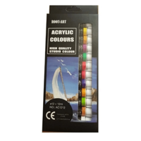 Set de 12 acrilicos en pomo de 12ml. Acrylic colours ROOT-ART