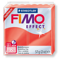 Arcilla polimerica pasta de modelar FIMO Effect *57grs. Translucido color Red Rojo 204