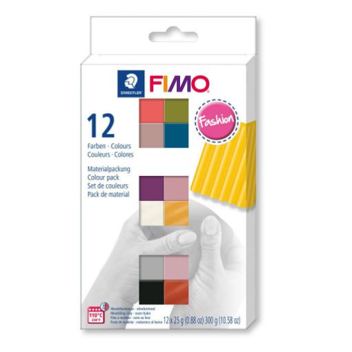 Imagen de Arcilla polimerica pasta de modelar FIMO Soft Fashion 8023 set de 12 colores de 25grs.