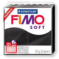 Arcilla polimerica pasta de modelar FIMO Soft *57grs. color Negro Black 9