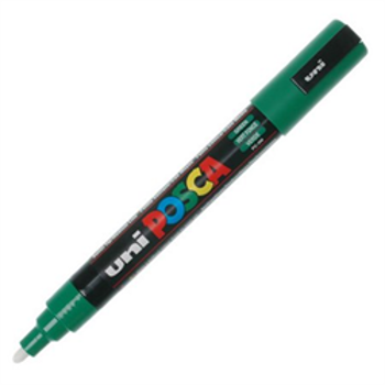 Imagen de Marcador de tinta pigmentada a base de agua  UNI POSCA trazo medio 1.8 a 2.5mm. PC-5M color Verde