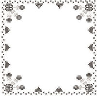 Tela polyester para bordar en Punto Cruz de 45*45cms. color blanco con motivo sublimado Nro.11