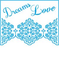 Stencil marca LITOARTE de 20x20 cms. cod.STXX-017 blonda Dreams Love 