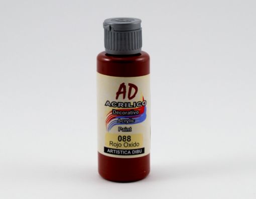 Imagen de Acrilico decorativo pintura acrilica *60ml. color 088 rojo oxido cubritivo AD