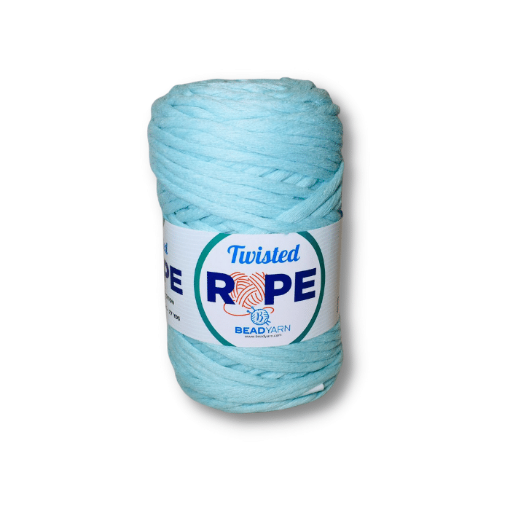 Imagen de Cordon grueso para macrame Twisted Bead Yarn en madeja de *250gr=70mts color celeste claro