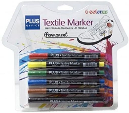 Imagen de Marcadores para tela Textile Marker PLUS OFFICE *6 colores