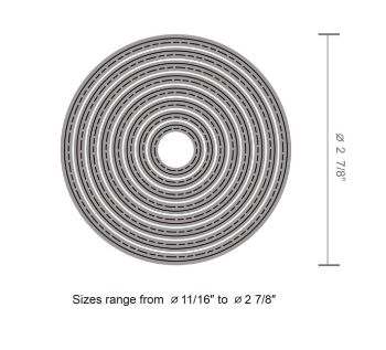 Imagen de Troquel de corte cutting dies  para mini maquina troqueladora y estampadora forma circulo de 7.4cms. SUNLIT