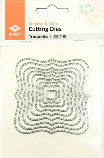 Imagen de Troquel de corte cutting dies  para mini maquina troqueladora y estampadora forma etiqueta 1 de 8*8cms. SUNLIT