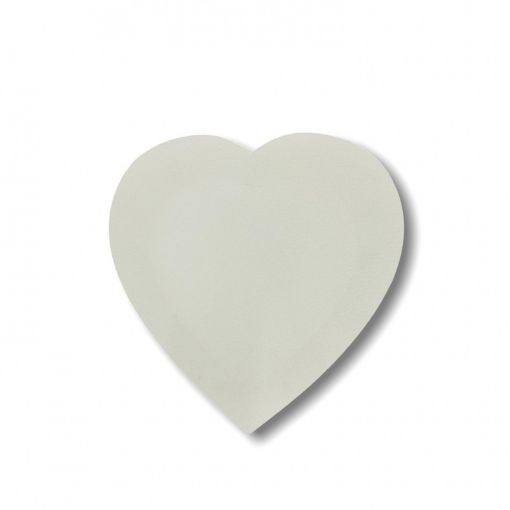 Imagen de Bastidor o lienzo entelado imprimado para oleo o acrilico forma de corazon de 19*20cms. BX004-1
