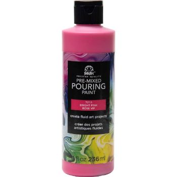 Imagen de Pouring Paint medio premezclado acrilico *8oz 236ml. color 7213 Bright Pink Rosa brillante FOLKART 