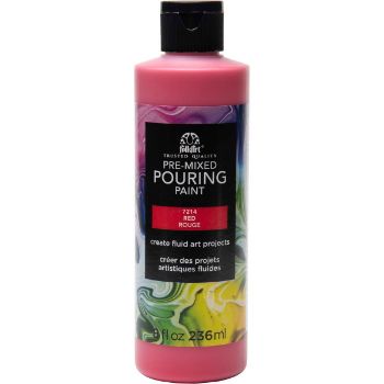 Imagen de Pouring Paint medio premezclado acrilico *8oz 236ml. color 7214 Red Rojo FOLKART 