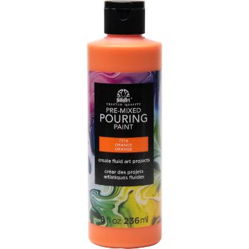 Imagen de Pouring Paint medio premezclado acrilico *8oz 236ml. color 7216 Orange Naranja FOLKART 
