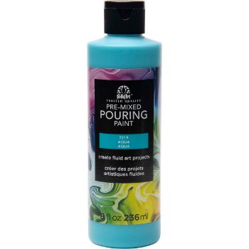 Imagen de Pouring Paint medio premezclado acrilico *8oz 236ml. color 7219 Aqua Agua FOLKART 