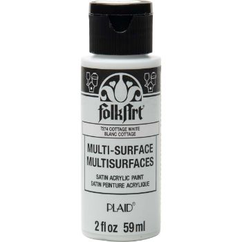 Imagen de Pintura acrilica satinada Multi Surface *2oz. 59ml. color 7274 Cottage White FOLK ART 