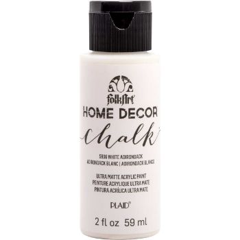 Imagen de Pintura acrilica ultra mate a la tiza Home Decor Chalk *2oz. color 5936 White Adirondack Blanco FOLKART 