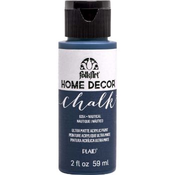 Imagen de Pintura acrilica ultra mate a la tiza Home Decor Chalk *2oz. color 6354 Nautical Azul naval FOLKART 