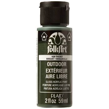 Imagen de Pintura acrilica para exterior brillante Outdoor Acrylic Paint *59ml. color 1628 Thicket Verde bosque FOLKART 