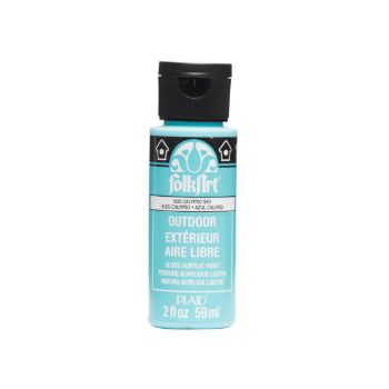 Imagen de Pintura acrilica para exterior brillante Outdoor Acrylic Paint *59ml. color 1632 Calipso Sky azul calipso FOLKART 