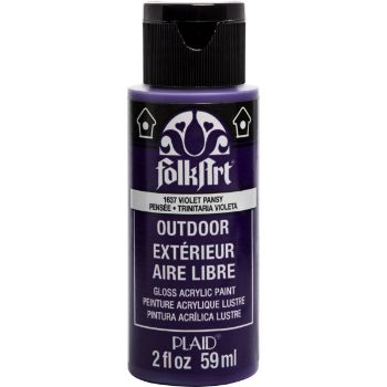 Imagen de Pintura acrilica para exterior brillante Outdoor Acrylic Paint *59ml. color 1637 Violet Pans FOLKART 