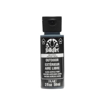 Imagen de Pintura acrilica para exterior brillante Outdoor Acrylic Paint *59ml. color 1640 Licorice Negro azabache FOLKART 