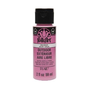 Imagen de Pintura acrilica para exterior brillante Outdoor Acrylic Paint FOLKART *59ml. color 6485 Rosa Azalea  FOLKART  