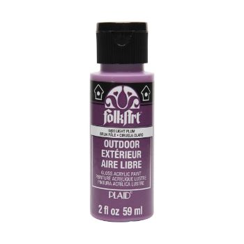 Imagen de Pintura acrilica para exterior brillante Outdoor Acrylic Paint *59ml. color 6490 Light Plum Ciruela claro FOLKART 
