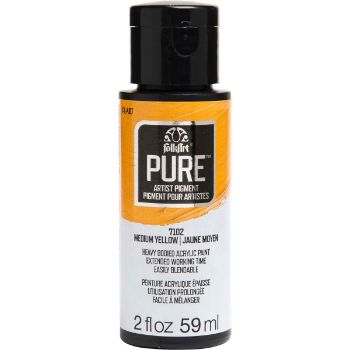 Imagen de Pintura acrilica de alta pigmentacion Pure artist pigment *2oz 59ml. color 7102 Medium Yellow FOLKART 