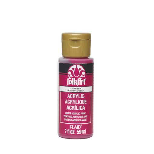 Imagen de Pintura acrilica mate acrylic color *2oz. 59ml. color 412 Magenta FOLK ART