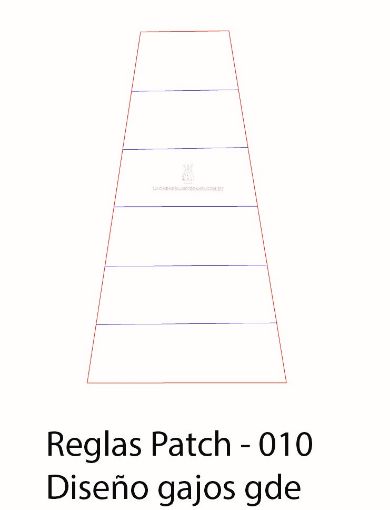 Imagen de Regla para Patchwork de acrilico quilting ruler  modelo Gajos grande de 17*30cms. nro.010 LA CASA DEL ARTESANO