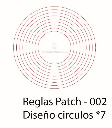 Imagen de Regla para Patchwork de acrilico quilting ruler  modelo 7 circulos nro.002 LA CASA DEL ARTESANO