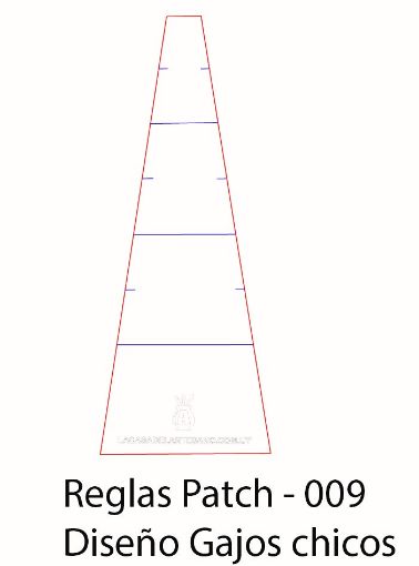 Imagen de Regla para Patchwork de acrilico quilting ruler  modelo Gajos chica de 8*20cms. nro.009 LA CASA DEL ARTESANO