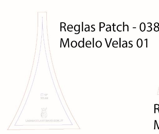 Imagen de Regla para Patchwork de acrilico quilting ruler LA CASA DEL ARTESANO modelo velas de 12" 10*16.5cms. nro.038