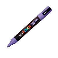 Marcador de tinta pigmentada a base de agua trazo medio 1.8 a 2.5mm. pc-5M color Lila UNI POSCA 