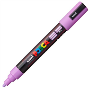 Imagen de Marcador de tinta pigmentada a base de agua trazo medio 1.8 a 2.5mm. pc-5M color Lavanda 
