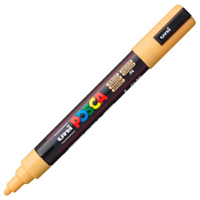 Marcador de tinta pigmentada a base de agua trazo medio 1.8 a 2.5mm. pc-5M color Naranja pastel 126 UNI POSCA 