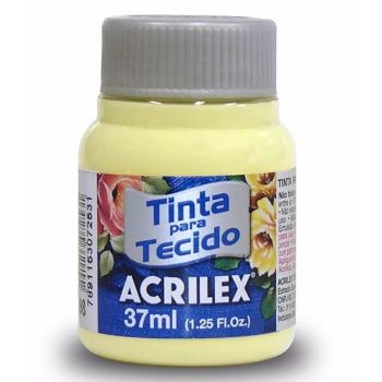 Imagen de Pintura para tela de algodon con terminacion mate "ACRILEX" de 37ml. color 808 amarillo bebe