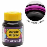 Barniz vitral pintura para vidrio *37ml. color Violeta Cobalto 540 ACRILEX 