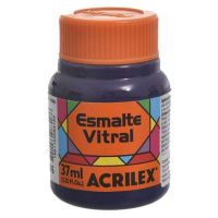 Esmalte vitral para vidrio y ceramica "ACRILEX" *37ml. color Violeta 516